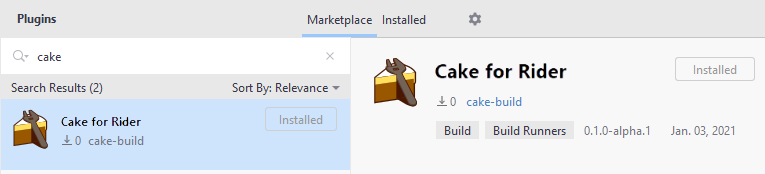 Cake for Rider Plugin